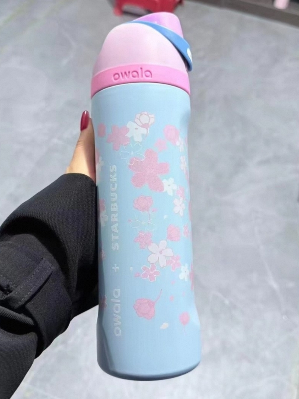 NEW Starbucks x Owala 2026 Sakura Limited 24oz Insulated Straw Tumbler